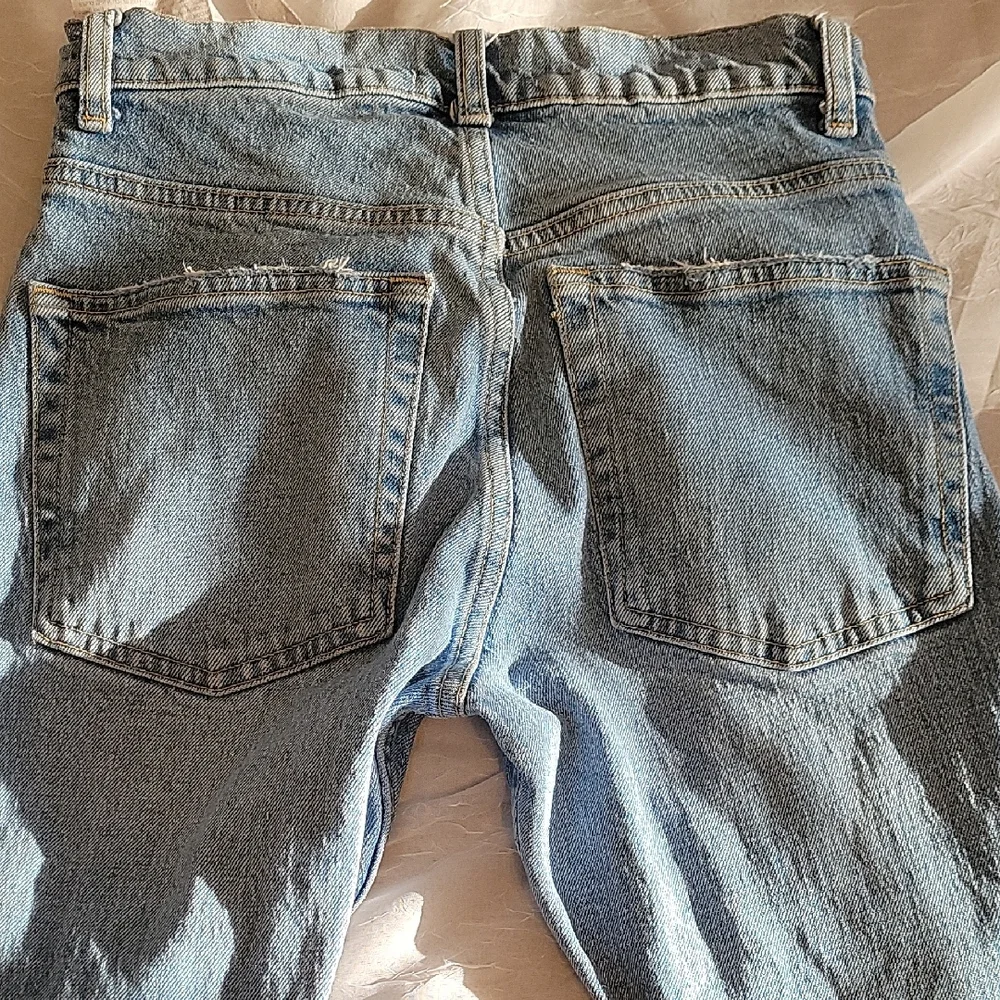 Zara Blue Skinny Jeans with Distressed Details Size 0 - Picture 5 of 10